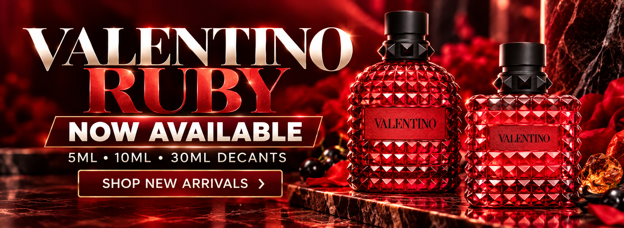 Valentino Born in Roma Rendez-Vous Ruby, now available in 5ml, 10ml and 30ml decants